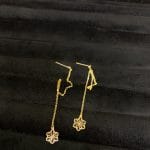 گوشواره بخیه طرح الماس