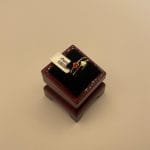 انگشتر طلایی با قلب قرمز فانتزی