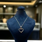 گردنبند طرح قلب طلایی