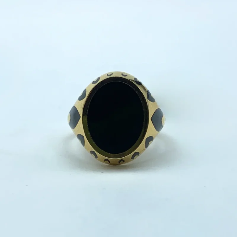 انگشتر مردانه مهتاب سیاه - کد 1684 - Image 2