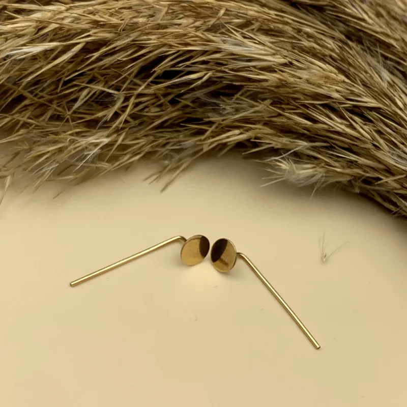 گوشواره بخیه ای طرح دایره 2 - Image 2