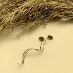 گوشواره بخیه ای طرح دایره - Image 3
