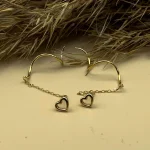 گوشواره بخیه ای طرح قلب