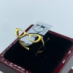 انگشتر مینیمال طرح عینک - کد466 - Image 4