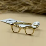 انگشتر مینیمال طرح عینک - کد466