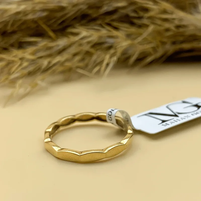انگشتر مینیمال خطوط درخشش - کد459 - Image 2