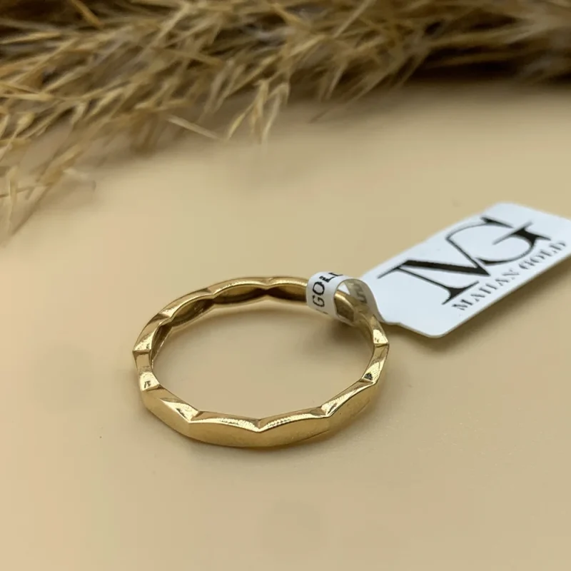 انگشتر مینیمال خطوط درخشش - کد459 - Image 1
