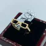 انگشتر مینیمال طرح عینک3 - کد1401 - Image 3