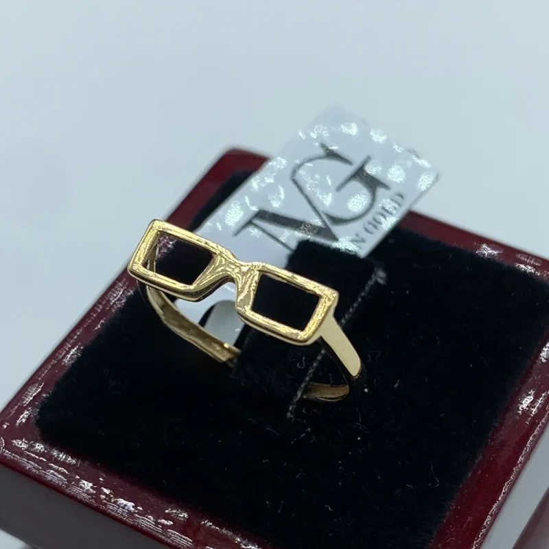 انگشتر مینیمال طرح عینک3 - کد1401 - Image 3