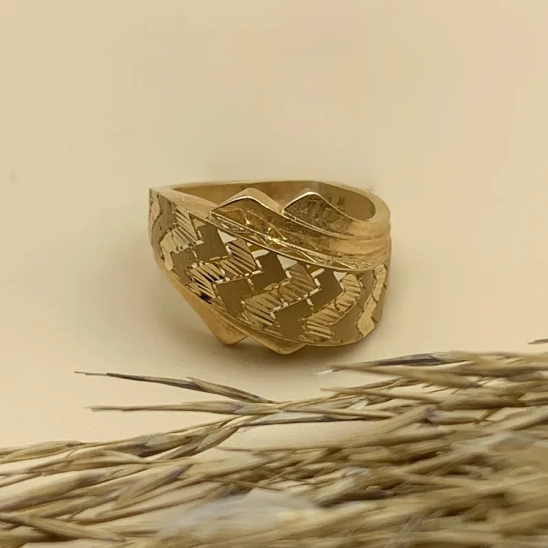 انگشتر زیگزاگ زرین - کد281 - Image 1