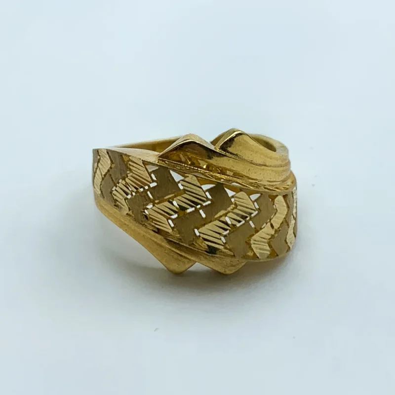 انگشتر زیگزاگ زرین - کد281 - Image 3