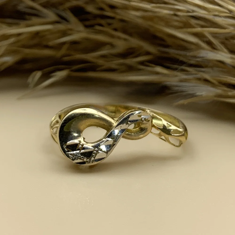 1165 انگشتر پیوند دورنگ - کد1669 - Image 1