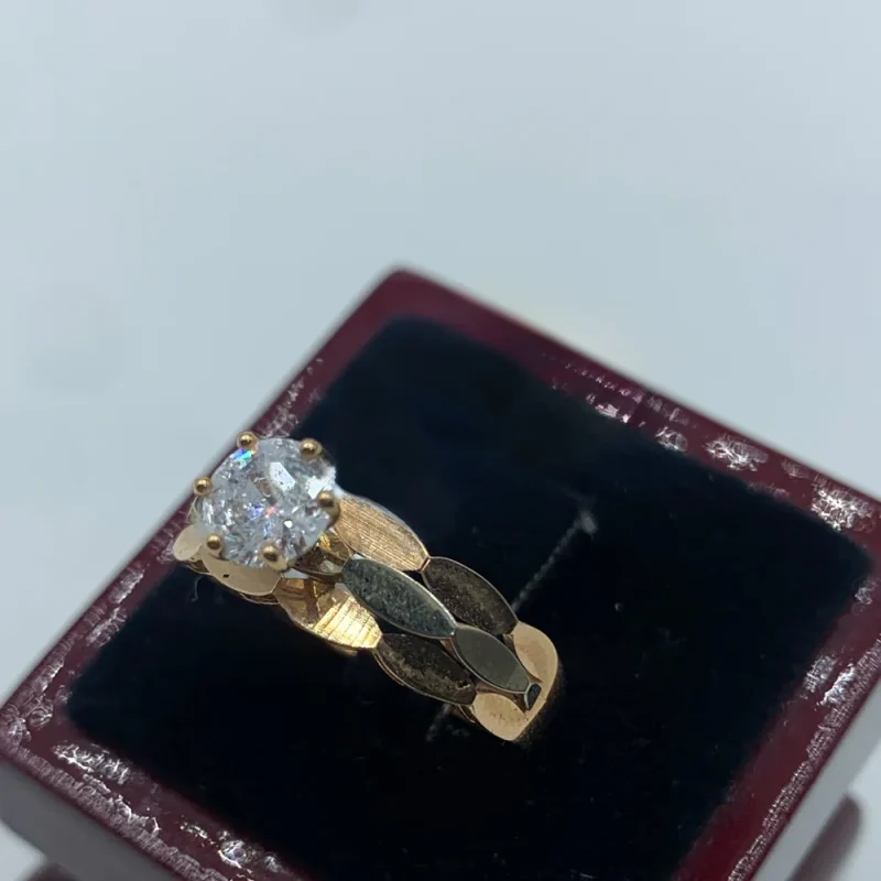 انگشتربرگ زرلای- کد1238 - Image 2