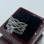انگشتر گره سپید - کد1633 - Image 2