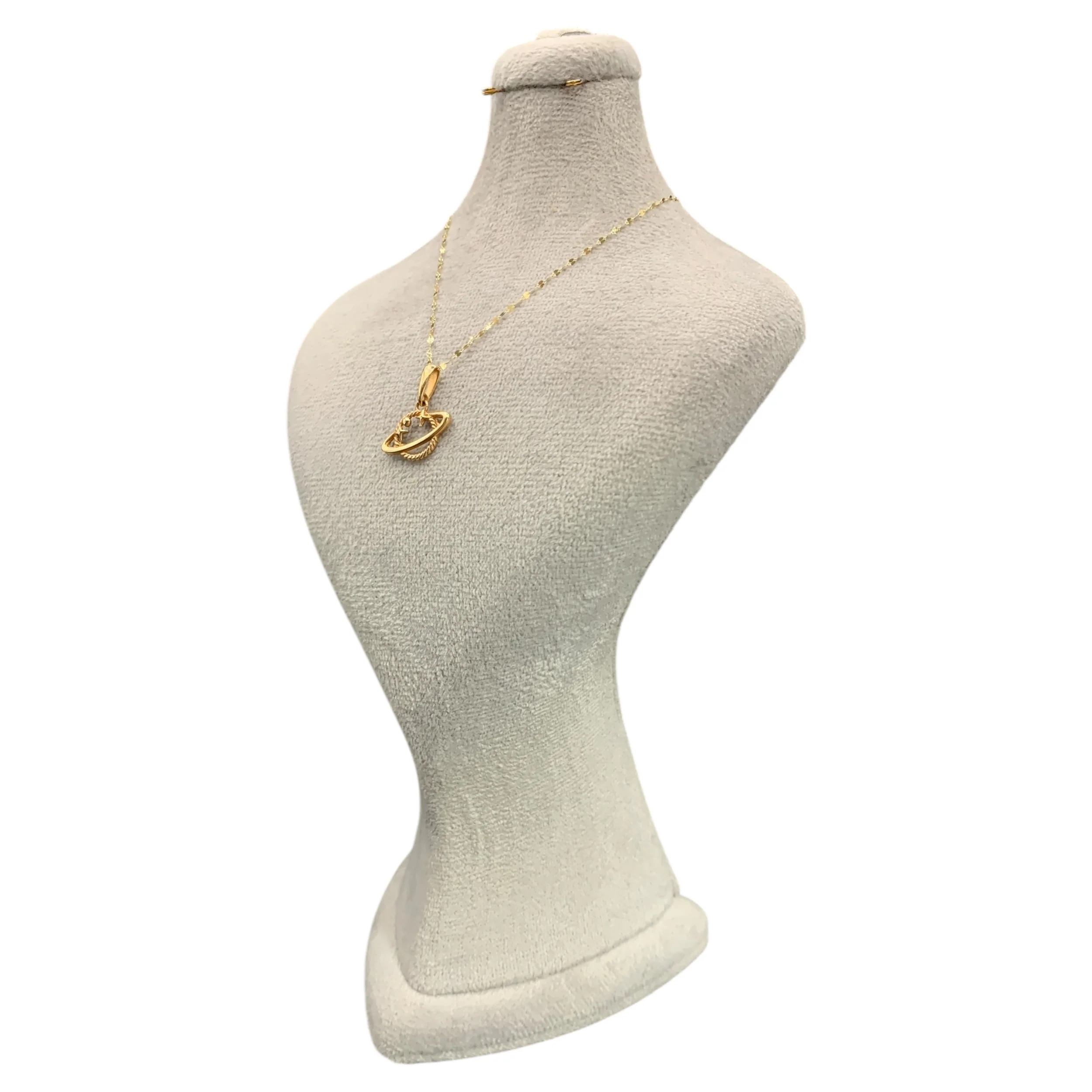 saturn-necklace-mahan-gold (3) گردنبند زحل طلایی - Image 2