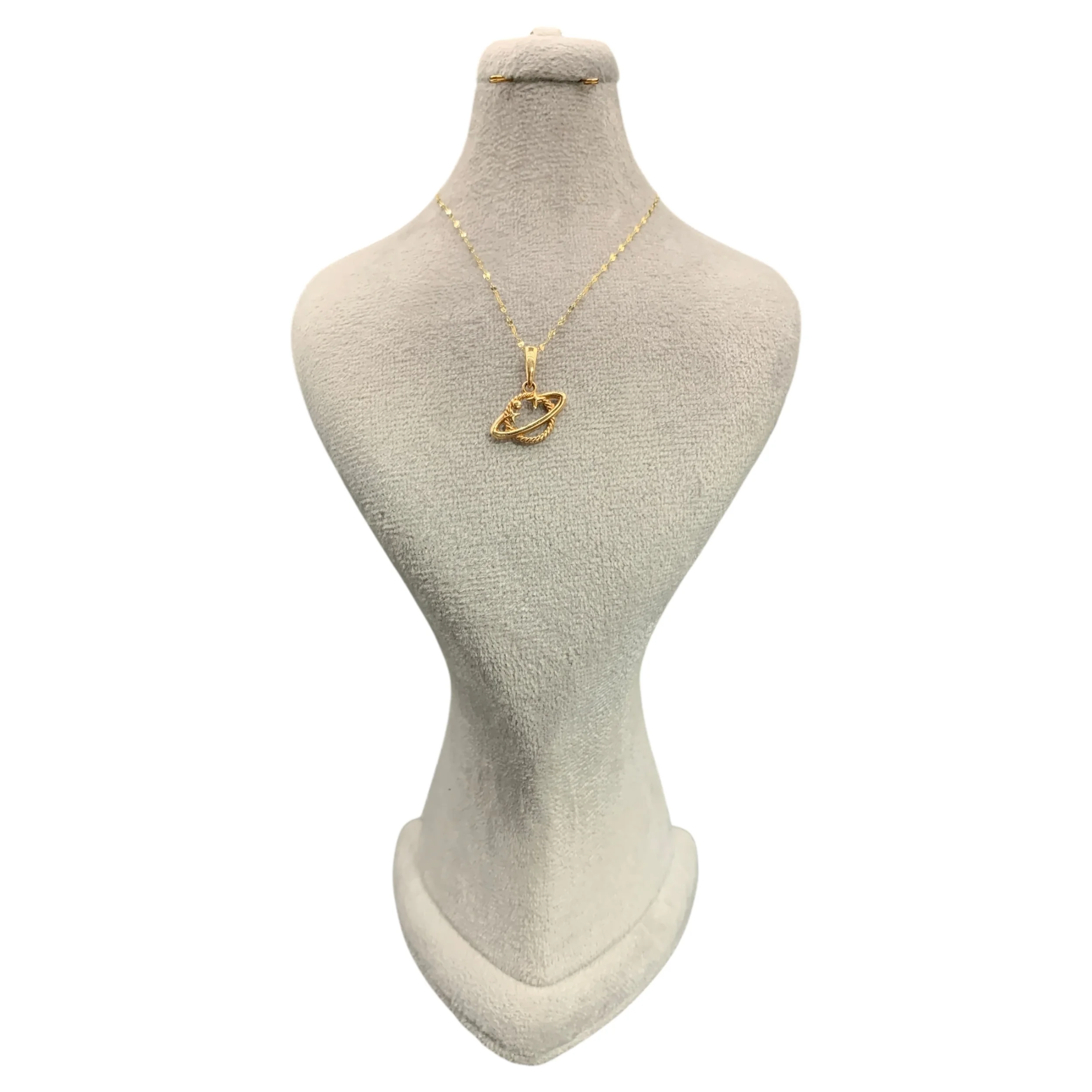 saturn-necklace-mahan-gold (4) گردنبند زحل طلایی - Image 1