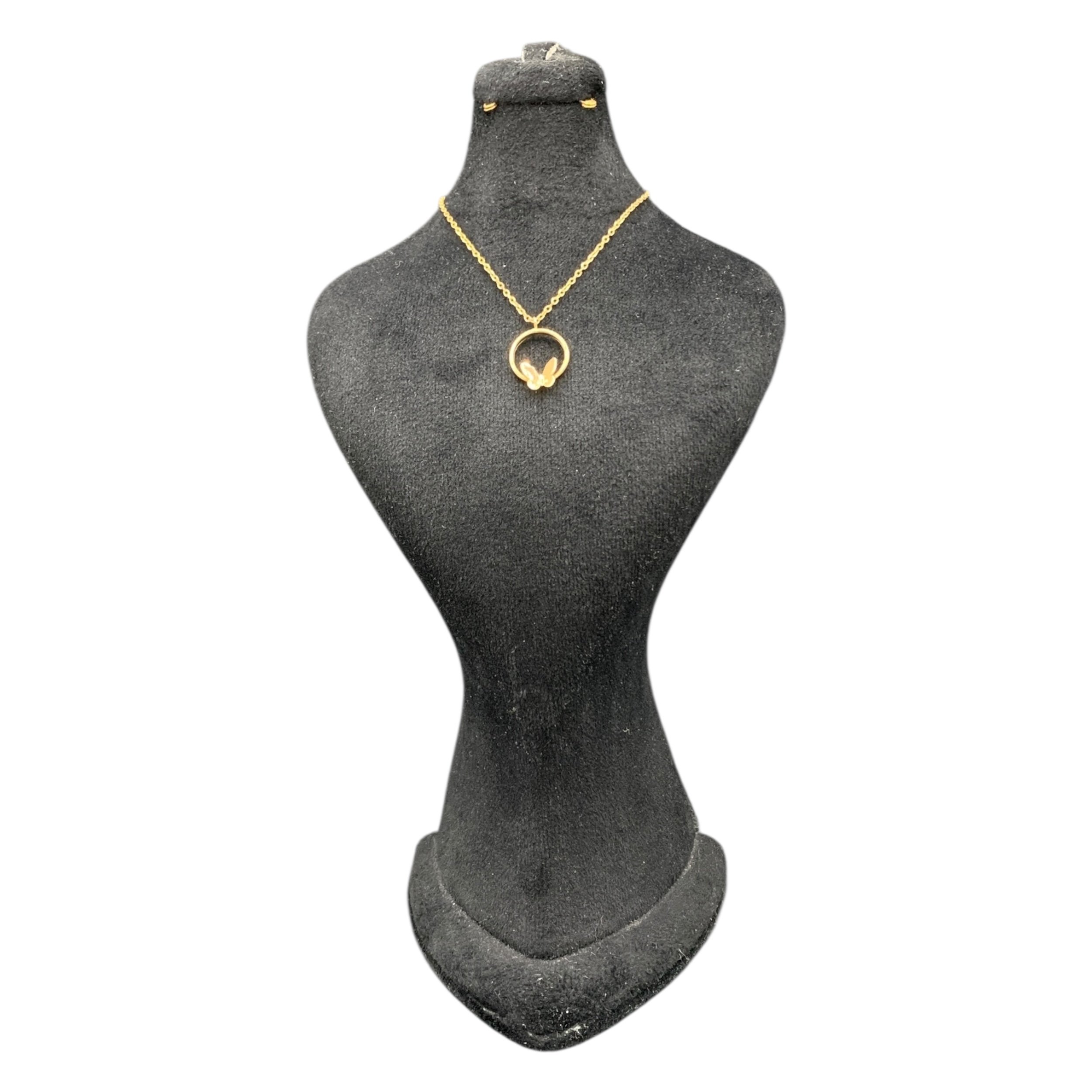 butterfly-ring-necklace-mahan-gold (2) گردنبند پروانه در حلقه طلایی - Image 1