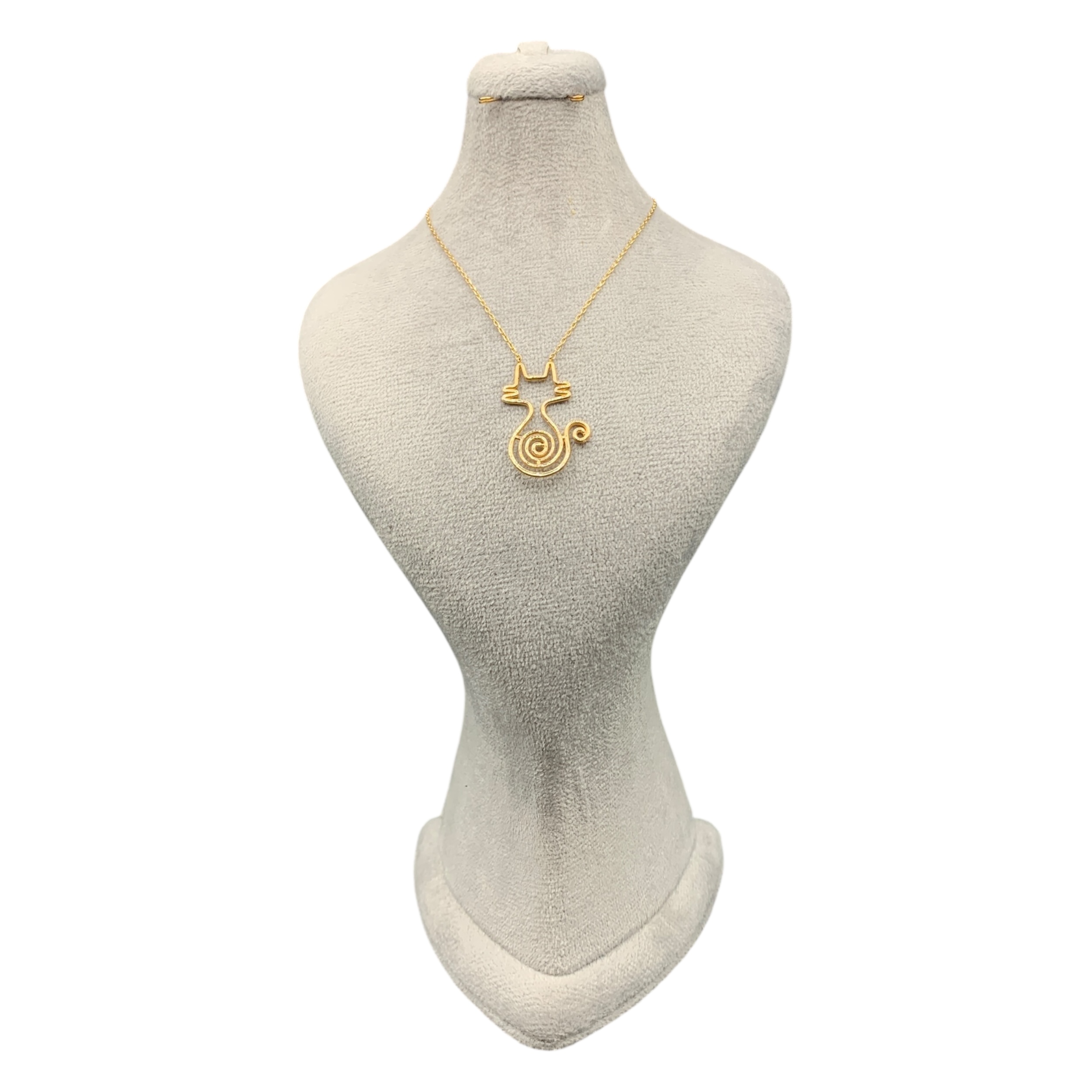 golden-cat-necklace-mahan-gold (3) گردنبند گربه طلایی - Image 1