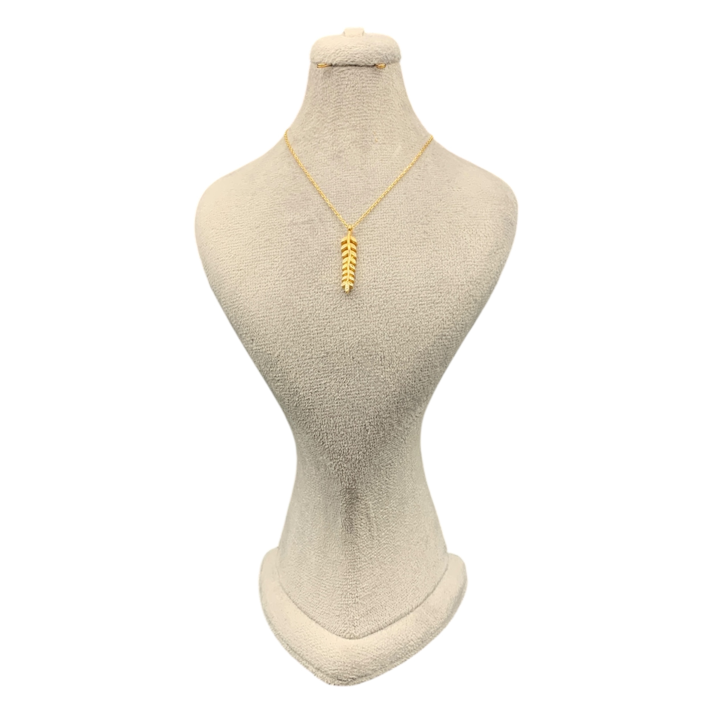 golden-leaf-necklace-mahan-gold (1) گردنبند برگ طلایی - Image 1