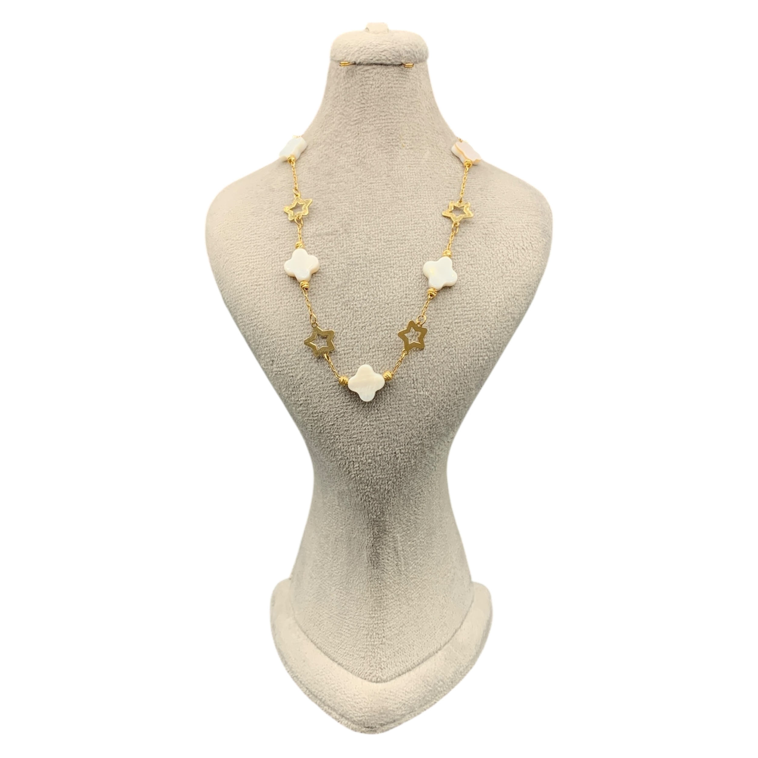 golden-star-clover-van-cleef-necklace-mahan-gold (1) گردنبند ونکلیف - Image 1