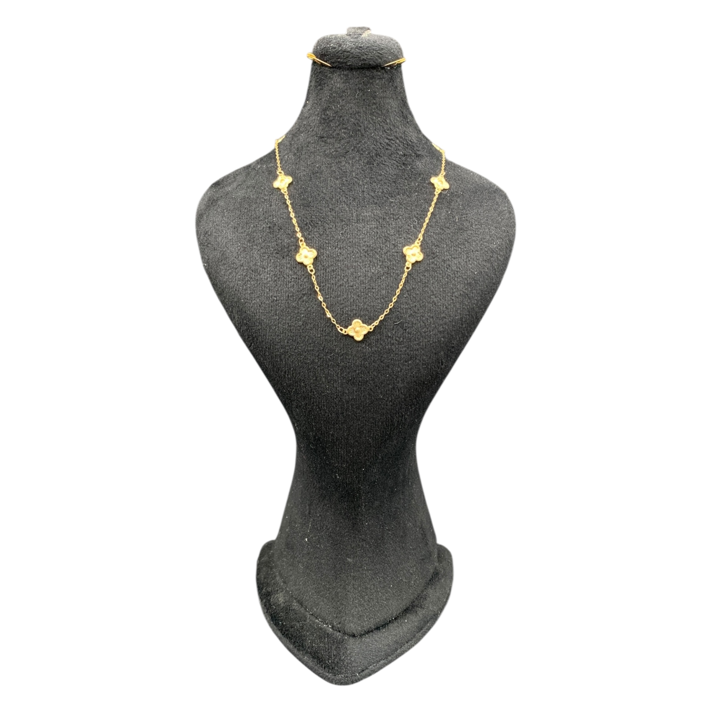 golden-van-cleef-multi-clover-necklace-mahan-gold (11) گردنبند طلایی چند شاخه طرح ونکلیف - Image 1