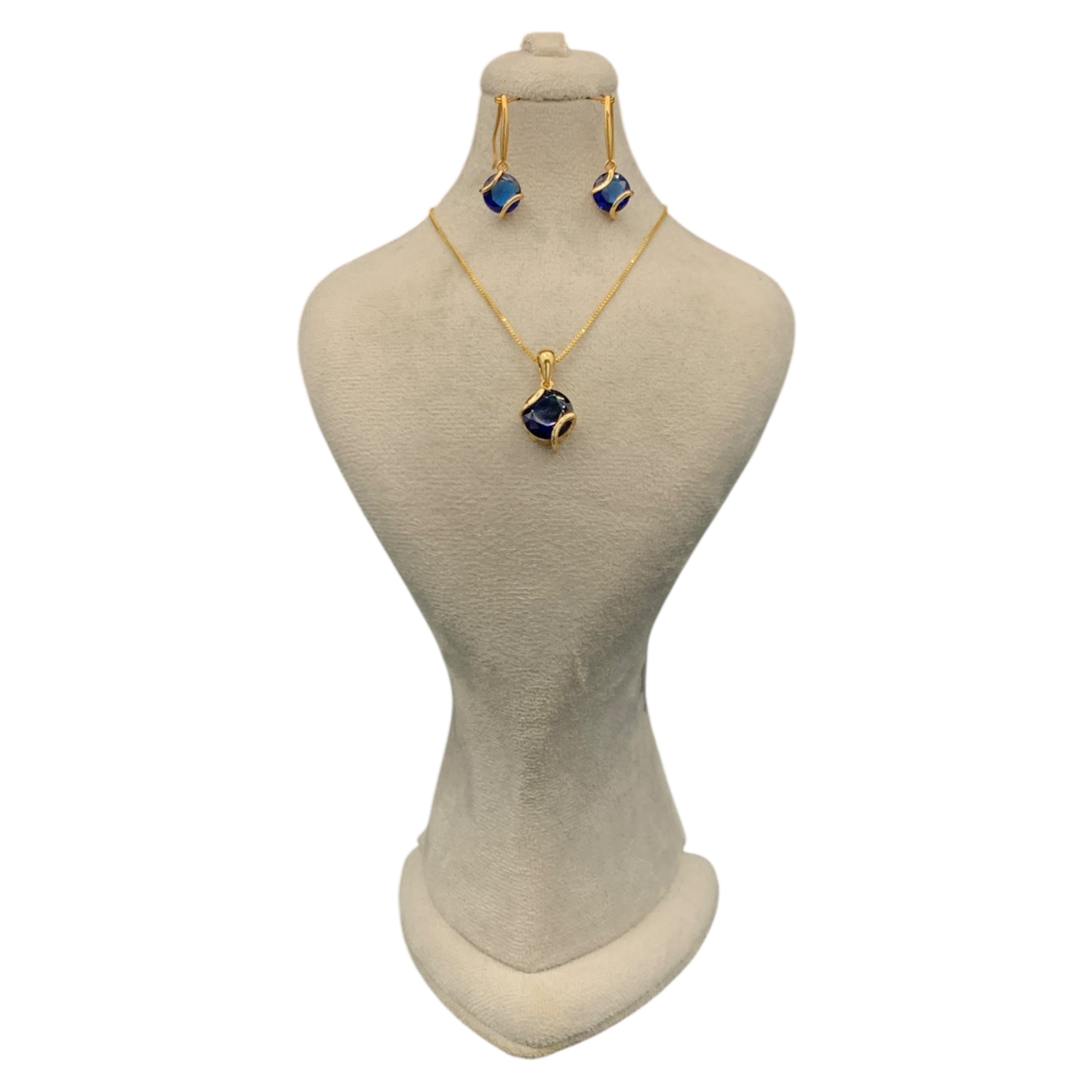 golden-blue-sphere-halfset-mahan-gold (5) نیمست طلای طرح سنگ لاجوردی - Image 1