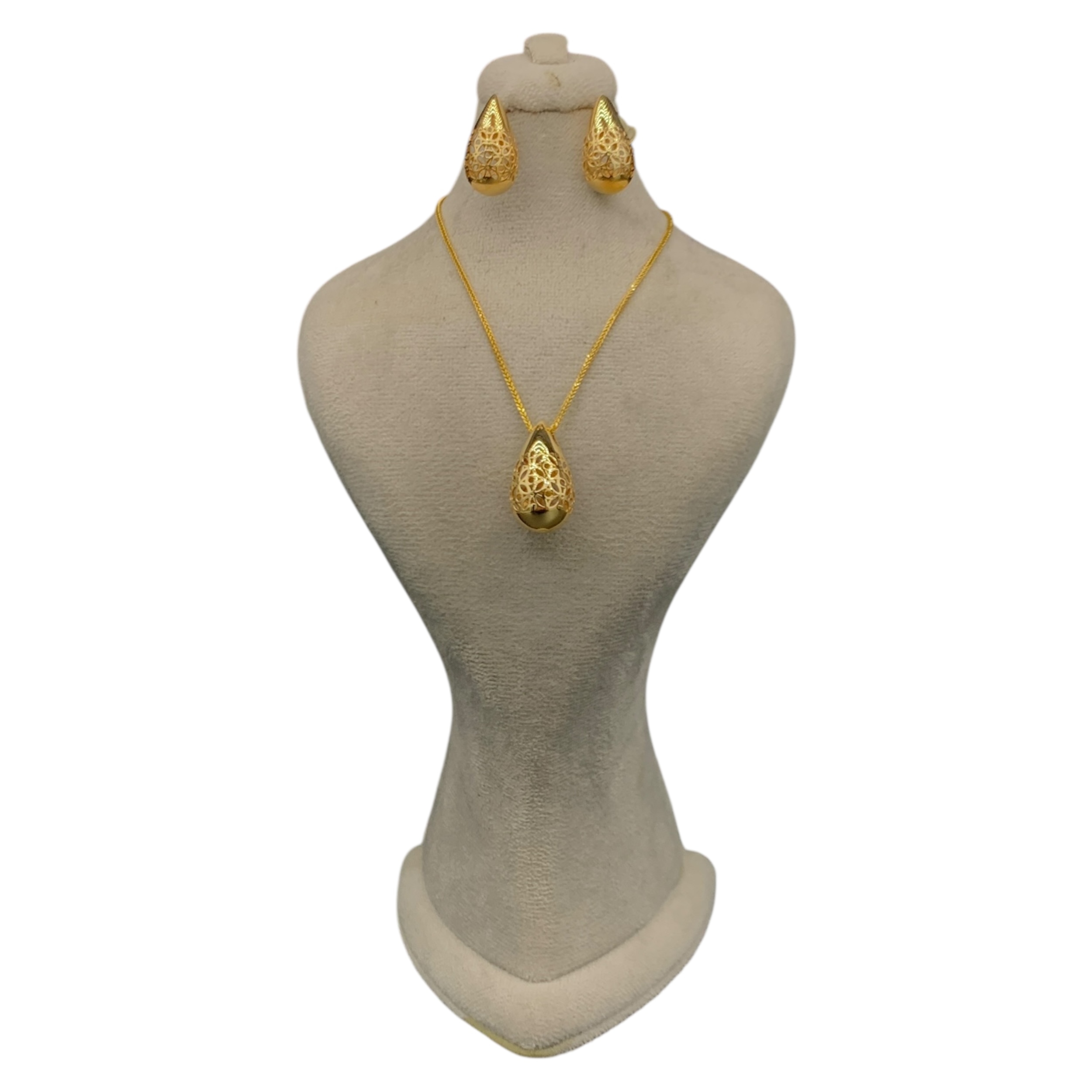 golden-filigree-shell-drop-halfset-mahan-gold (11) نیمست طلا طرح صدف 2 - Image 1